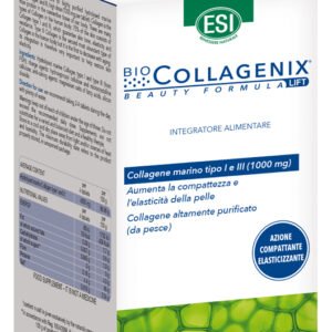 Confezione di ESI Biocollagenix 120 compresse a base di collagene marino idrolizzato tipo I e III
