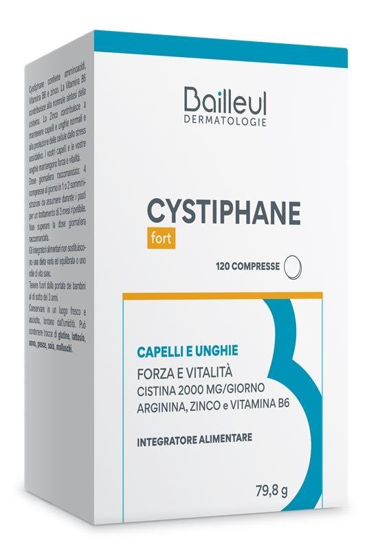 Confezione di Cystiphane Biorga 120 compresse a base di L-cistina, zinco e vitamina B6 per capelli e unghie