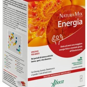 Natura Mix Advanced Energia Aboca 20 bustine con ginseng e guaranà.