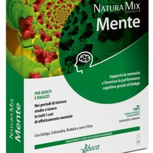 Natura Mix Advanced Mente Aboca 10 flaconcini con ginkgo e rodiola.