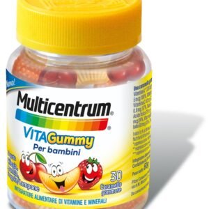 Multicentrum Vitagummy 30 caramelle gommose integratore vitamine e minerali bambini.