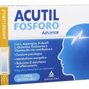 Acutil Fosforo Advance 12 stick orosolubili con fosfoserina e vitamina B6.