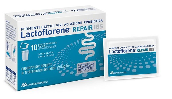 Lactoflorene Repair IBS 10 bustine, integratore di fermenti lattici vivi Montefarmaco.