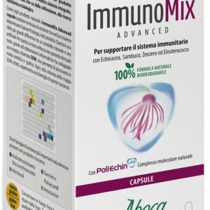 ImmunoMix Advanced 50 capsule Aboca, integratore con echinacea, sambuco, zenzero ed eleuterococco.