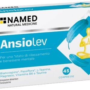 Ansiolev 45 Compresse Specchiasol, integratore con Biancospino, Passiflora, Magnesio e Vitamina B6 per rilassamento e benessere mentale