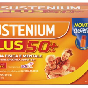 Confezione di Sustenium Plus 50+ 15 flaconcini con vitamine del gruppo B, magnesio e complesso Actiful