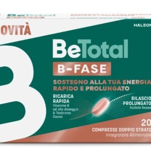 Be-Total B-Fase 20 compresse a doppio strato con vitamine del gruppo B e rodiola.