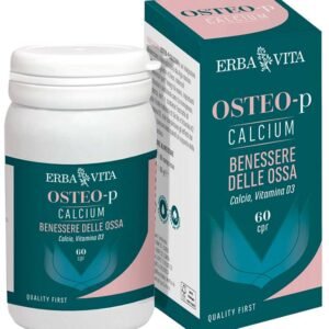 Confezione di OSTEO-P Calcium Erba Vita a base di calcio, magnesio, zinco, silicio e vitamina D3