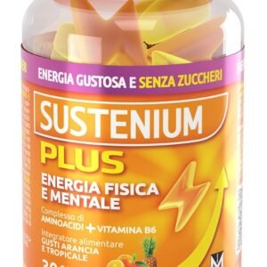 Confezione di Sustenium Plus Gommose Menarini con aminoacidi, vitamina B6 e zinco