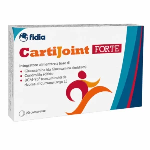 CartiJoint Forte 20 compresse Fidia, integratore con glucosamina, condroitina e curcuma per le articolazioni.