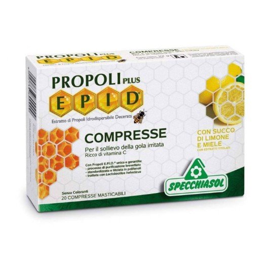 Confezione di EPID Gola Miele e Limone Specchiasol a base di propoli EPID, agrimonia e vitamina C