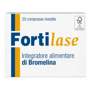 Fortilase 20 compresse integratore bromelina ananas.