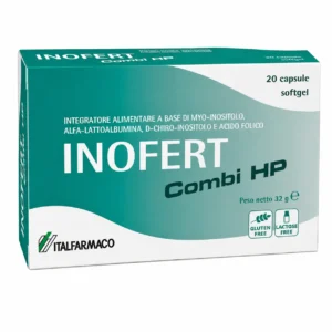 Inofert Combi HP 20 capsule softgel Italfarmaco, integratore con Myo-inositolo, D-chiro-inositolo e acido folico per la PCOS