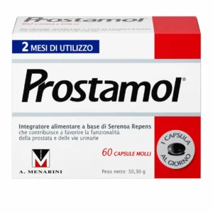 Prostamol 60 capsule molli, integratore Menarini con Serenoa repens per la prostata e le vie urinarie