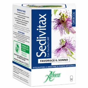 Sedivitax Aboca, 50 opercoli biologici con Passiflora, Valeriana, Melissa ed Escolzia per favorire il sonno.