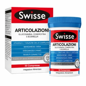 Swisse Articolazioni 50 compresse, integratore con glucosamina, condroitina e boswellia per il benessere delle articolazioni.