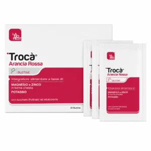Trocà Arancia Rossa 20 bustine, integratore di magnesio, potassio e zinco contro stanchezza e affaticamento