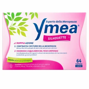 Ymea Silhouette 64 capsule, integratore a doppia azione per i disturbi della menopausa e il controllo del peso