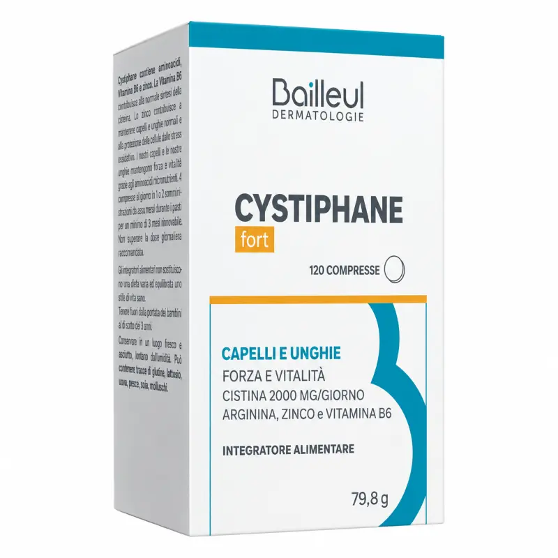 Cystiphane 120 compresse, integratore Biorga per capelli e unghie con L-cistina