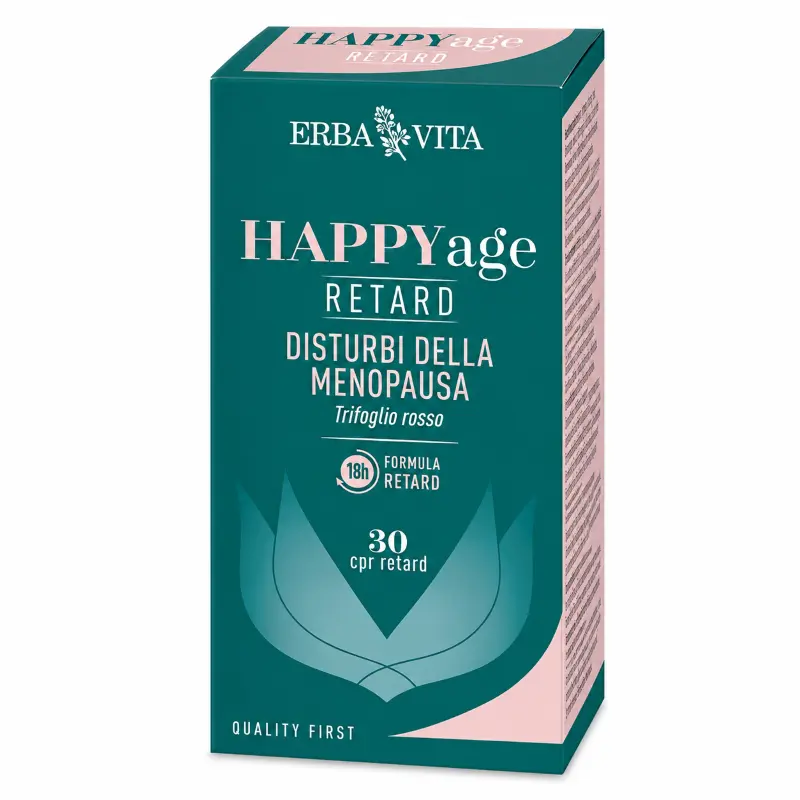 Happy Age Retard 30 compresse, integratore Erba Vita per la menopausa