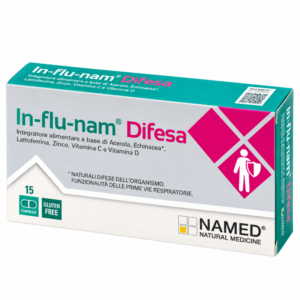 Influnam Difesa 15 compresse, integratore Named con echinacea e acerola