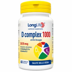 LongLife D Complex 1000, integratore di vitamina D3 e K2 in 60 compresse