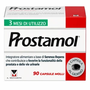 Prostamol 90 capsule molli Menarini, integratore con Serenoa repens per prostata e vie urinarie