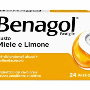 Benagol Miele e Limone, confezione da 24 pastiglie per il cavo orofaringeo