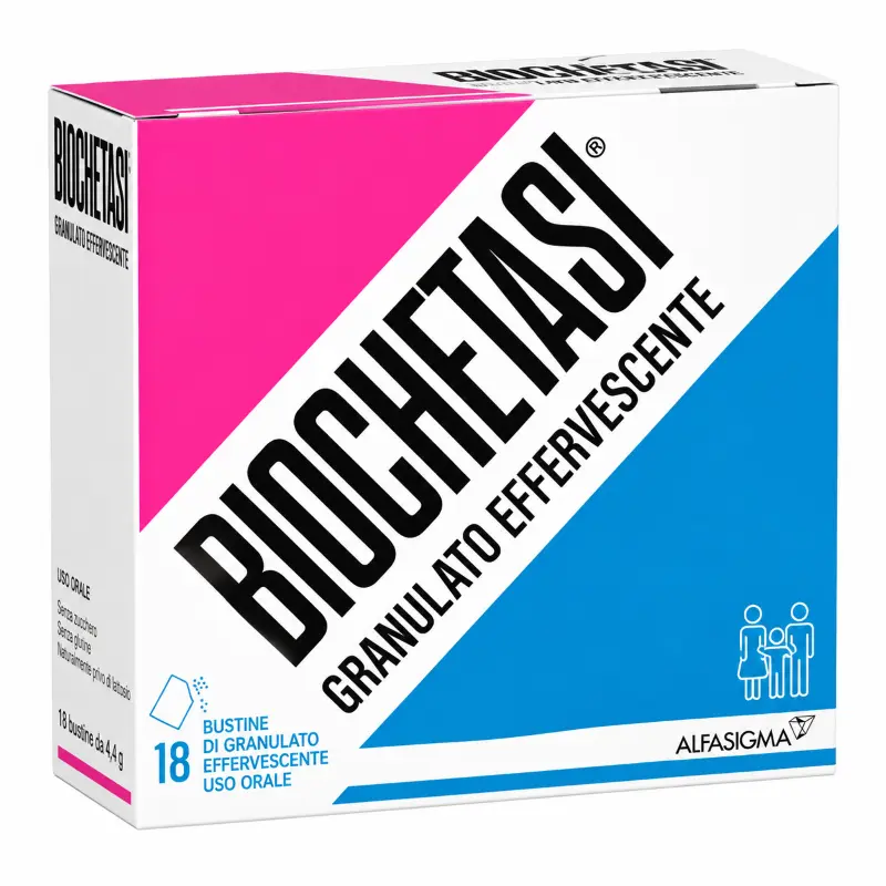 Biochetasi Granulato Effervescente, astuccio da 18 bustine aroma arancio