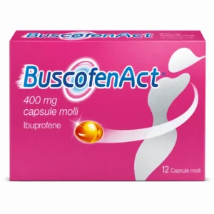 BuscofenAct 400 mg ibuprofene, confezione da 12 capsule molli, medicinale di automedicazione