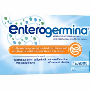 Enterogermina 4 Miliardi 20 flaconcini con spore di Bacillus clausii