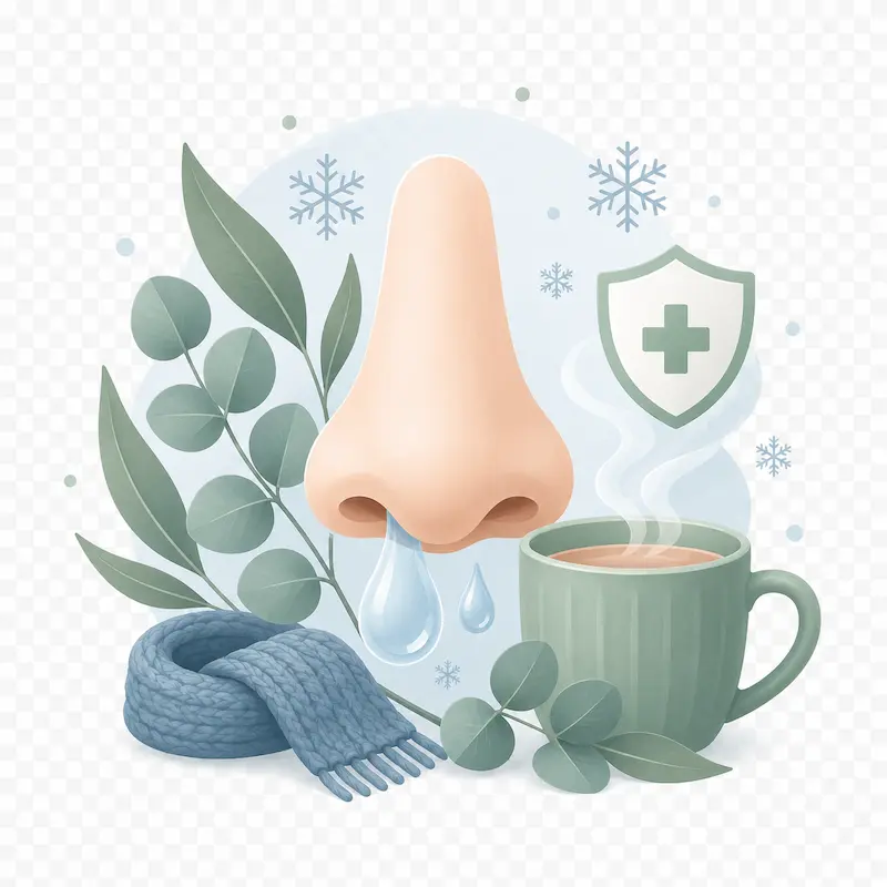 Illustrazione della categoria Influenza, raffreddore e tosse