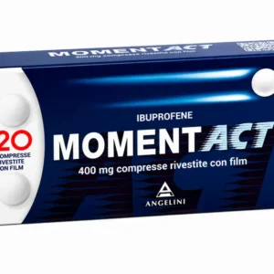 MomentAct 400 mg, confezione da 20 compresse rivestite con ibuprofene