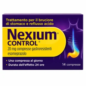 Nexium Control 20 mg, 14 compresse gastroresistenti con esomeprazolo