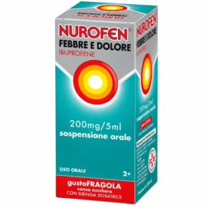 Nurofen Febbre e Dolore Bambini 200 mg/5 ml, flacone sciroppo gusto fragola