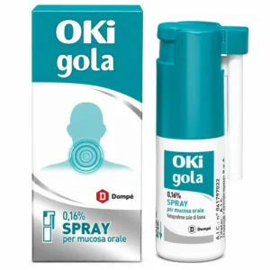 OKi Gola Spray 15 ml al ketoprofene sale di lisina, flacone spray per mucosa orale Dompé