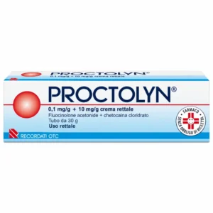 Proctolyn Crema Rettale 30 g, tubo con cannula per emorroidi e ragadi anali