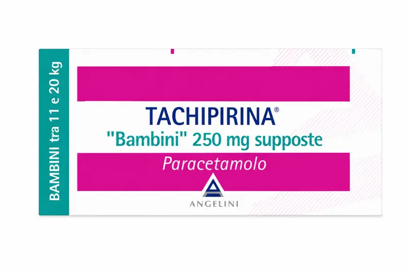 Tachipirina Bambini 250 mg, astuccio da 10 supposte con paracetamolo