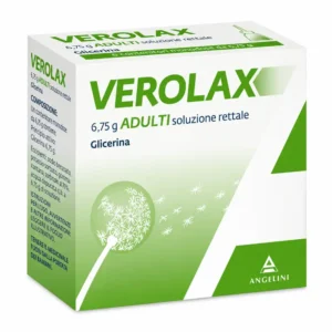 Verolax Adulti, scatola da 6 contenitori monodose di soluzione rettale alla glicerina