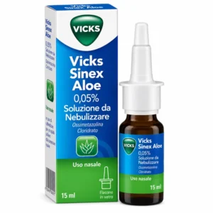 Vicks Sinex Aloe spray nasale, flacone nebulizzatore da 15 ml