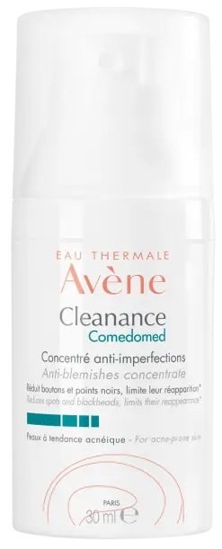 Confezione di Avène Cleanance Comedomed Concentrato 30 ml, prodotto dermocosmetico di Avène