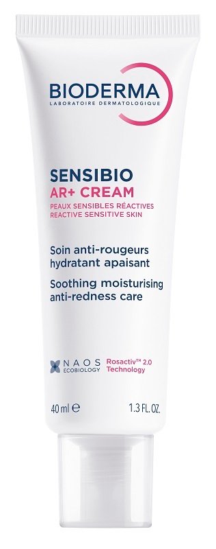 Bioderma Sensibio AR+ Crema, tubo da 40 ml per pelle sensibile con tendenza ai rossori.