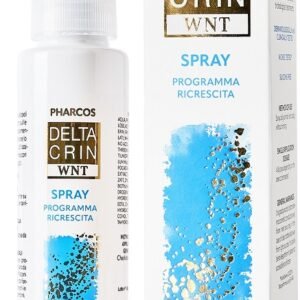 Confezione di Biodue Deltacrin Spray Pharcos 125 ml, prodotto per la cura dei capelli di Biodue