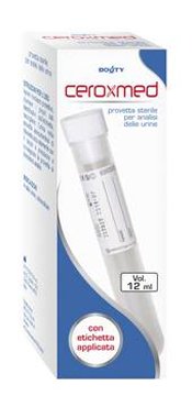 Ceroxmed Provetta per Analisi, provetta sterile da 12 ml per campione di urine.