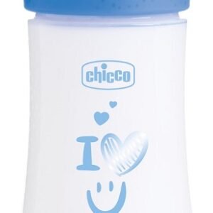 Chicco Biberon P5 Boy da 240 ml con tettarella in silicone a flusso medio.