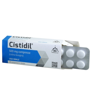 Confezione di Cistidil 500 mg 30 compresse, medicinale da banco