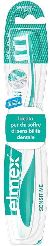 Elmex Sensitive Plus Spazzolino morbido per denti sensibili, confezione da 1 pezzo.