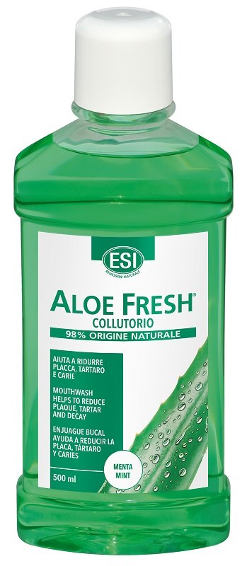 Flacone da 500 ml di Aloe Fresh Collutorio ESI con aloe vera e propoli.