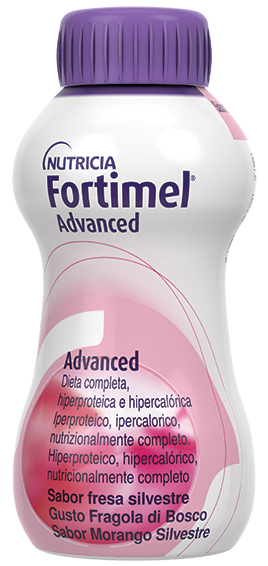 Fortimel Advanced Fragola di Bosco 4x200 ml supplemento iperproteico con vitamina D e calcio