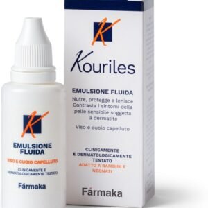 Confezione di Kouriles Emulsione Fluida 30 ml, prodotto dermocosmetico